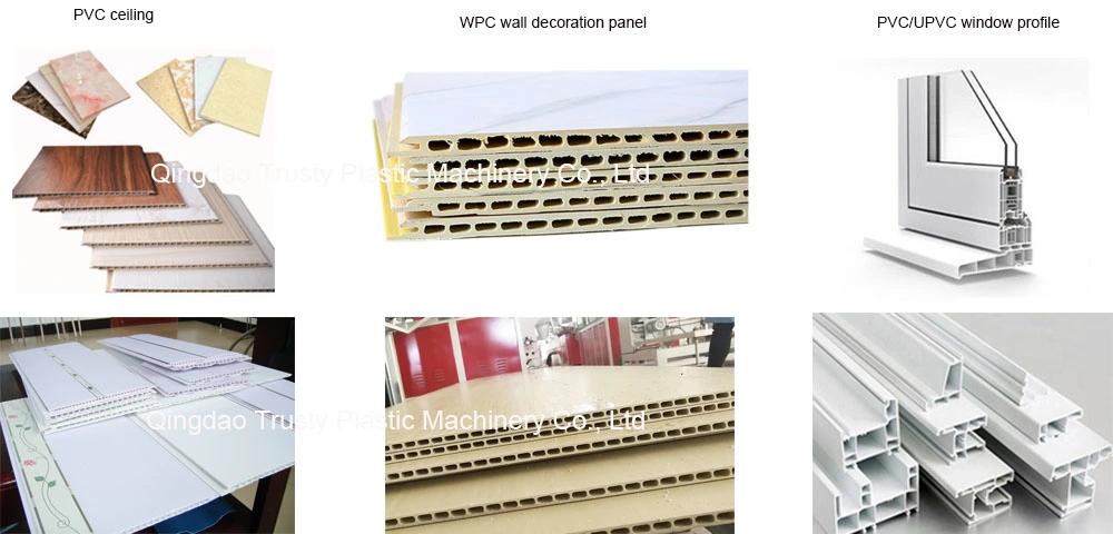 Plastic PVC/ UPVC/ WPC Window Door Frames Ceiling Wall Skirting Profile Extruder Extrusion Line Machine