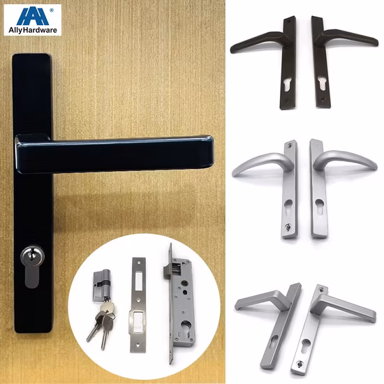 Manufacturer Closet Wood Lever UPVC Interior Black Aluminum Door Handle